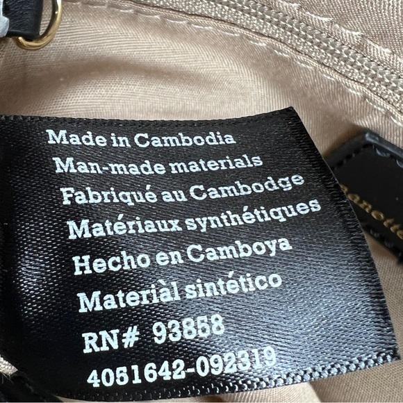 Nanette Lepore Gray Black Logo Print Zip Top Dome Satchel Crossbody Bag - Picture 9 of 13